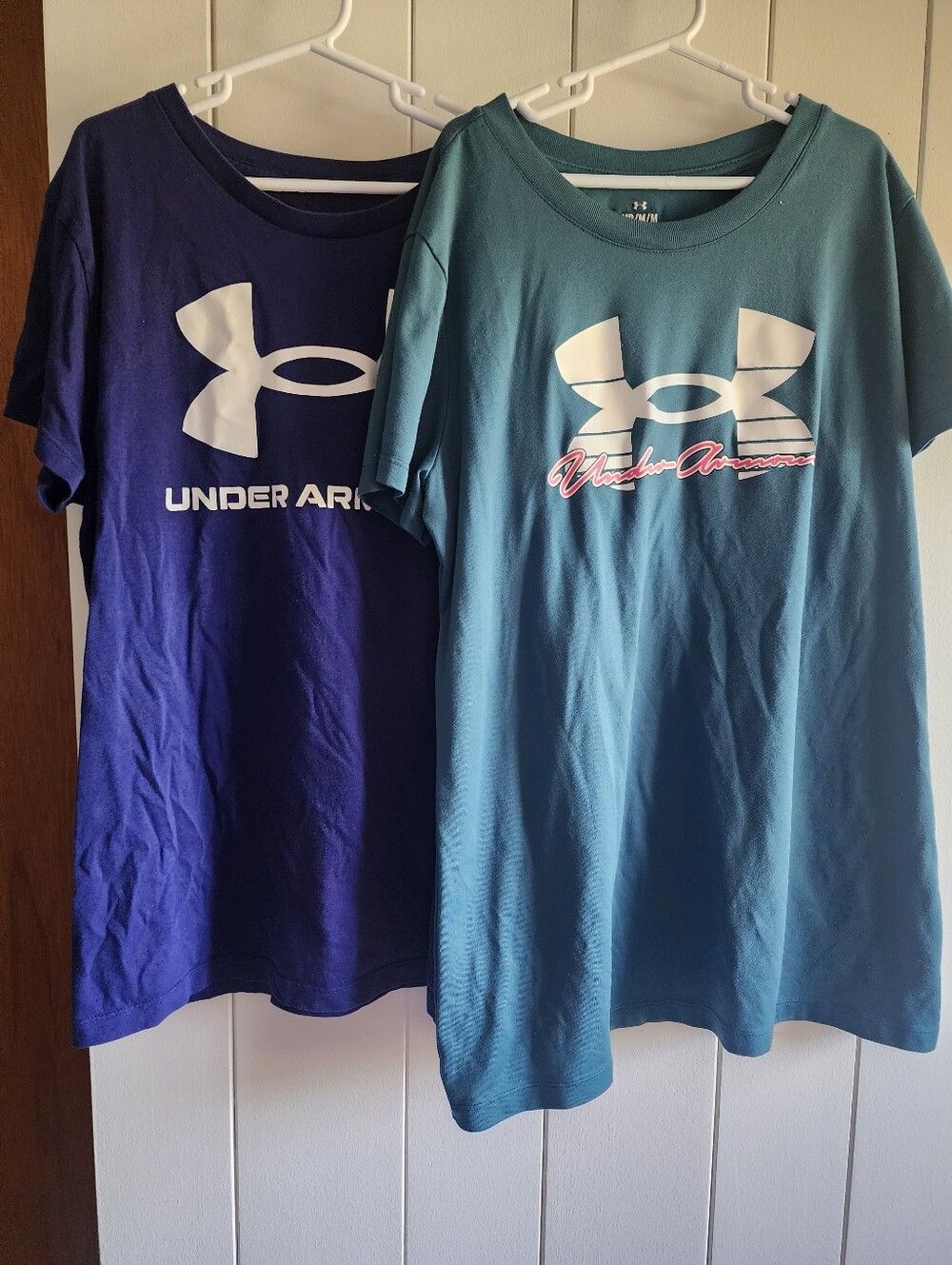 Under Armour Kids Short-Sleeve Tees in Purple and Teal